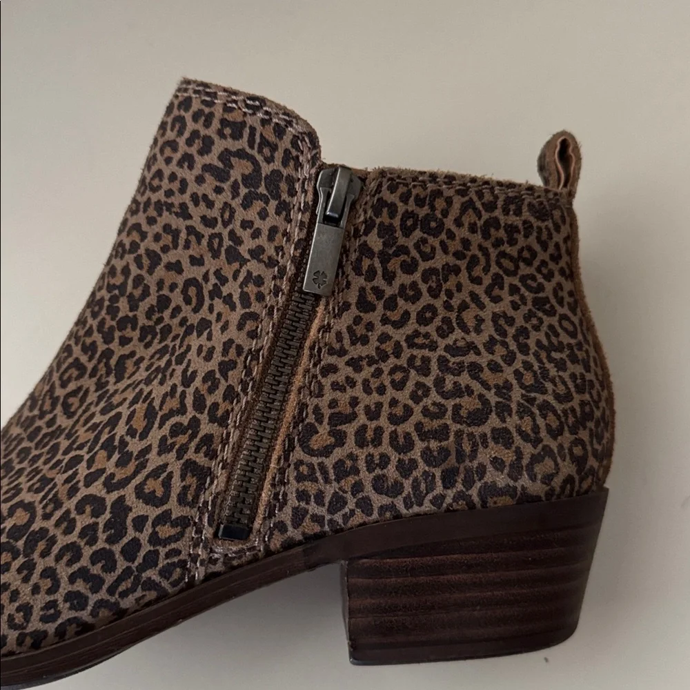 Lucky Brand Tan Leopard Ankle Booties
